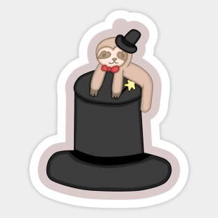 Kawaii Magician Sloth Sticker